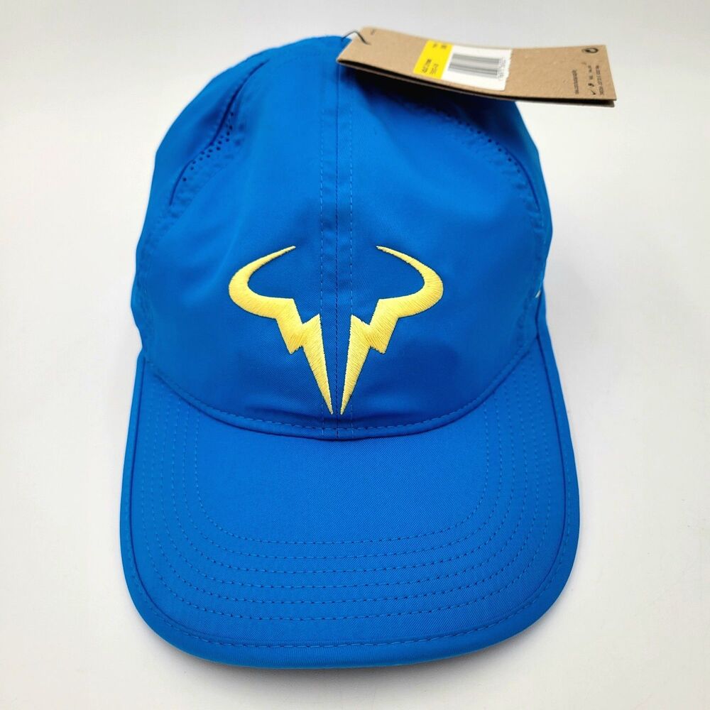 Men's Size S/M Nike Rafael Nadal Dri-FIT Club Cap Tennis Hat FB5600-406 Blue NWT